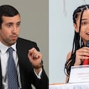 El abogado Felipe Alzate y Juliana Guerrero.