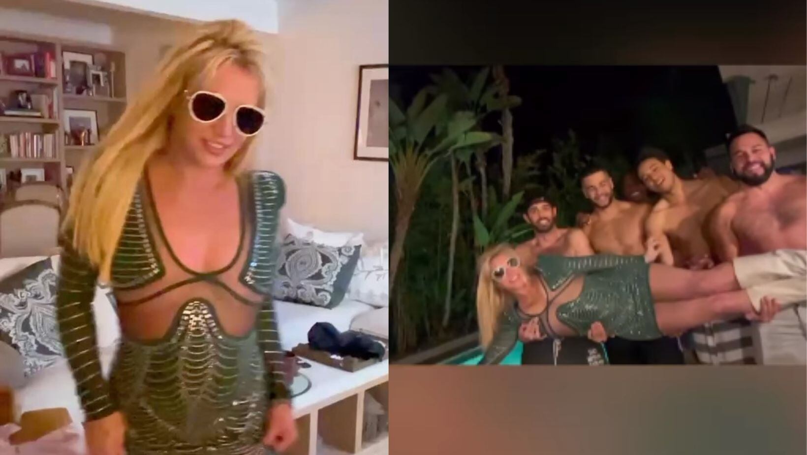 Britney Spears causa revuelo con la celebración de su divorcio junto a sus "chicos favoritos"