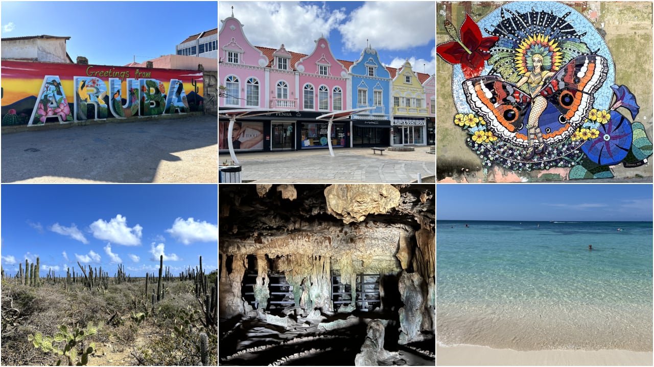 Lo mejor de Aruba: colorida cultura, arte urbano, paisajes desérticos y playas de aguas turquesas.