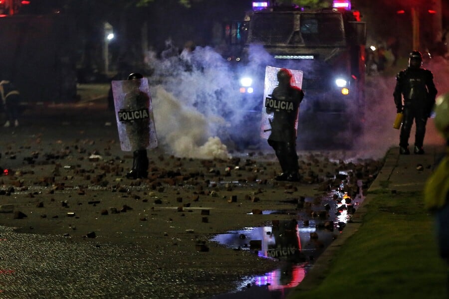Foto referencial de agentes del Esmad durante la protestas del año 2021.