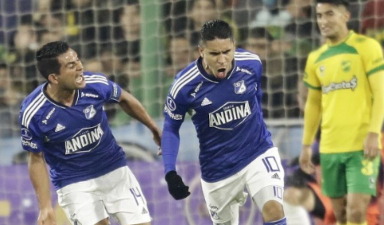 Daniel Cataño descontó en Argentina para Millonarios en el juego por Copa Sudamericana.