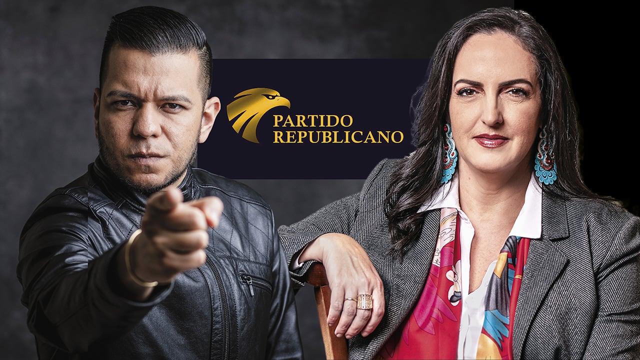 De izquierda a derecha: Jota Pe Hernández y María Fernanda Cabal
