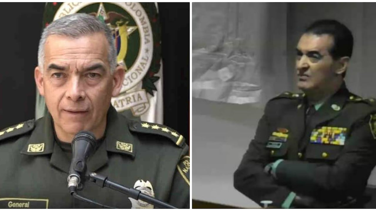 Los generales Atehortúa y Salamanca, de la Policía Nacional.