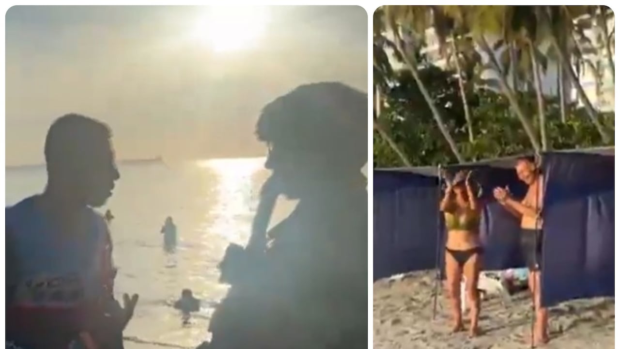Emotivo reconocimiento a la Fuerza Pública en las playas de El Rodadero en medio del paro armado.