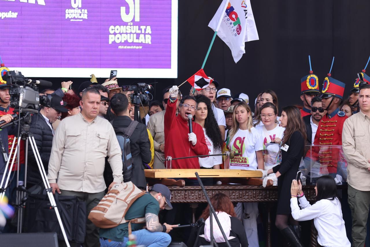 Presidente Gustavo Petro, en la Plaza de Bolívar