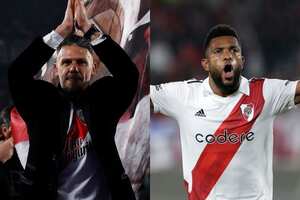 Martín Demichelis y Miguel Borja.