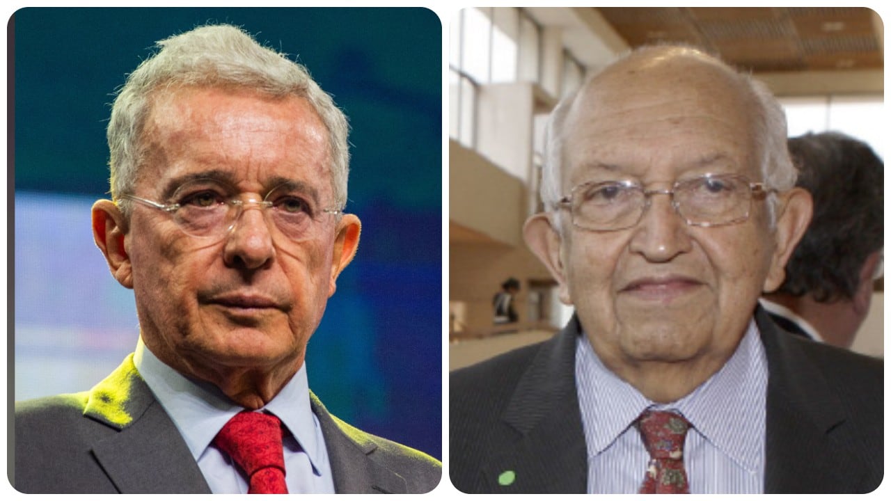 Álvaro uribe y Plinio Apuleyo Mendoza