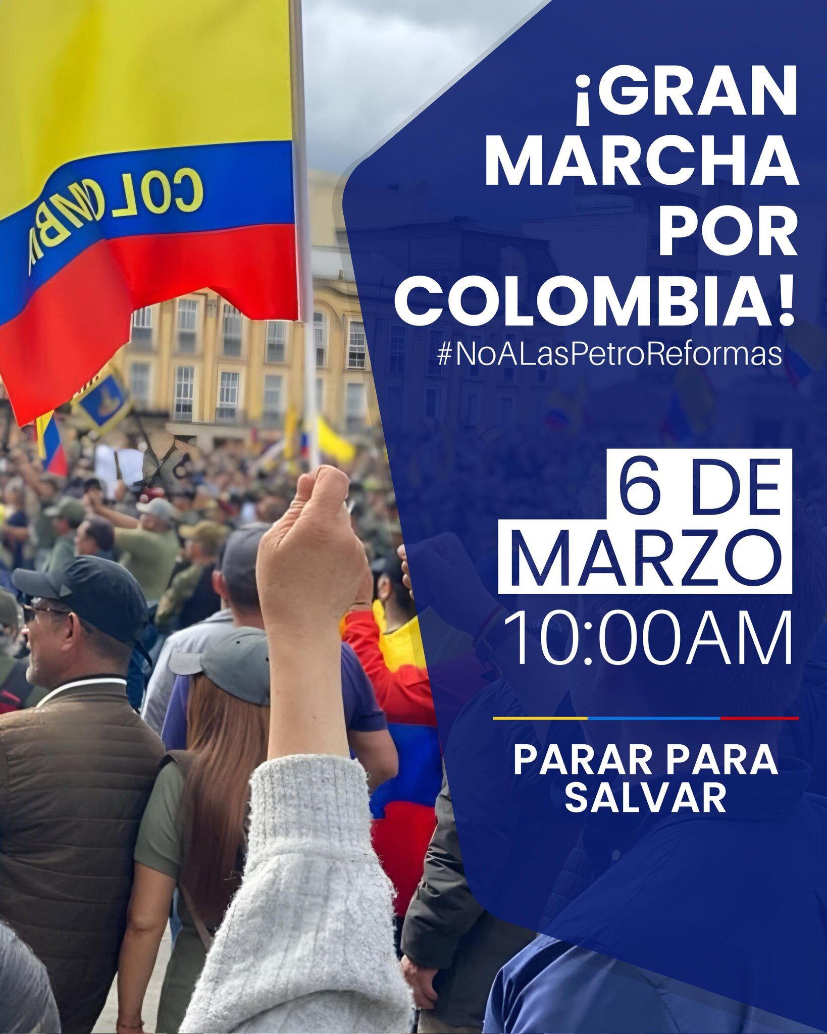 Este es uno de los volantes con los que se está promoviendo la movilización para este 6 de marzo.