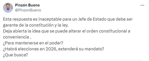 El exministro Juan Carlos Pinzón rechazó las declaraciones del presidente Gustavo Petro sobre convocar una Constituyente.