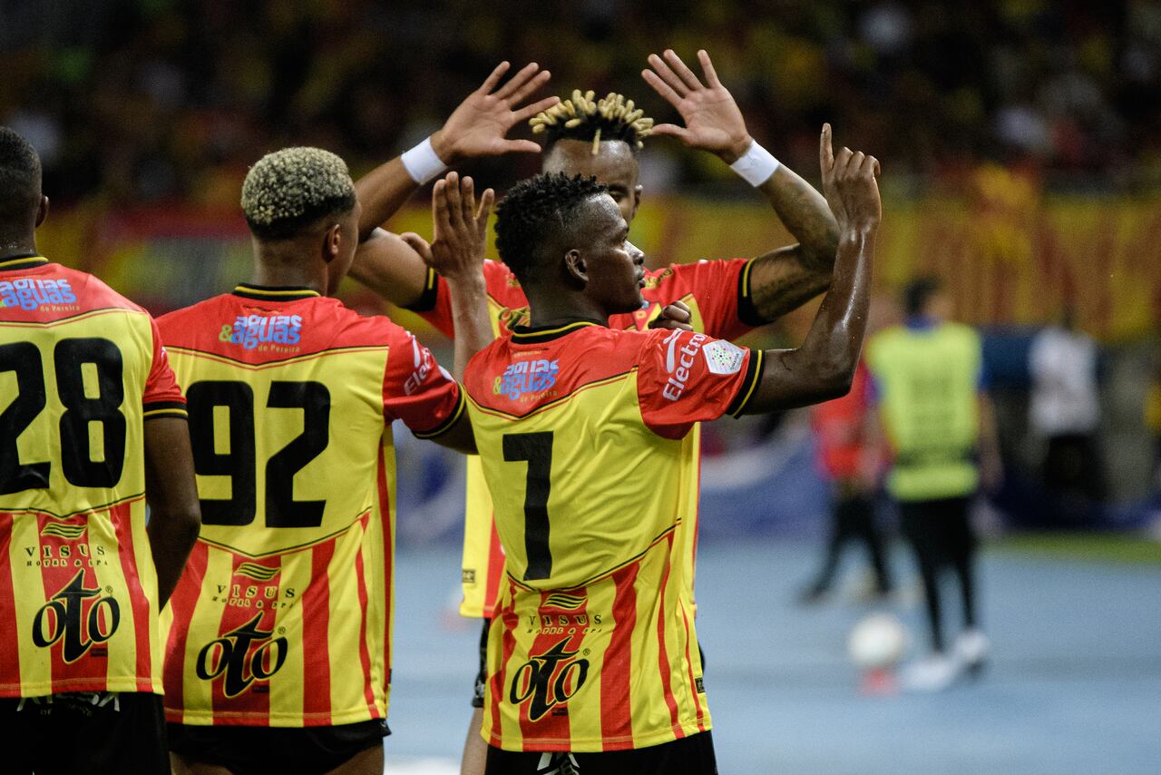 Imagen del partido de la fecha 10 de la Liga colombiana entre Deportivo Pereira y América de Cali por el primer semestre de la Liga colombiana.