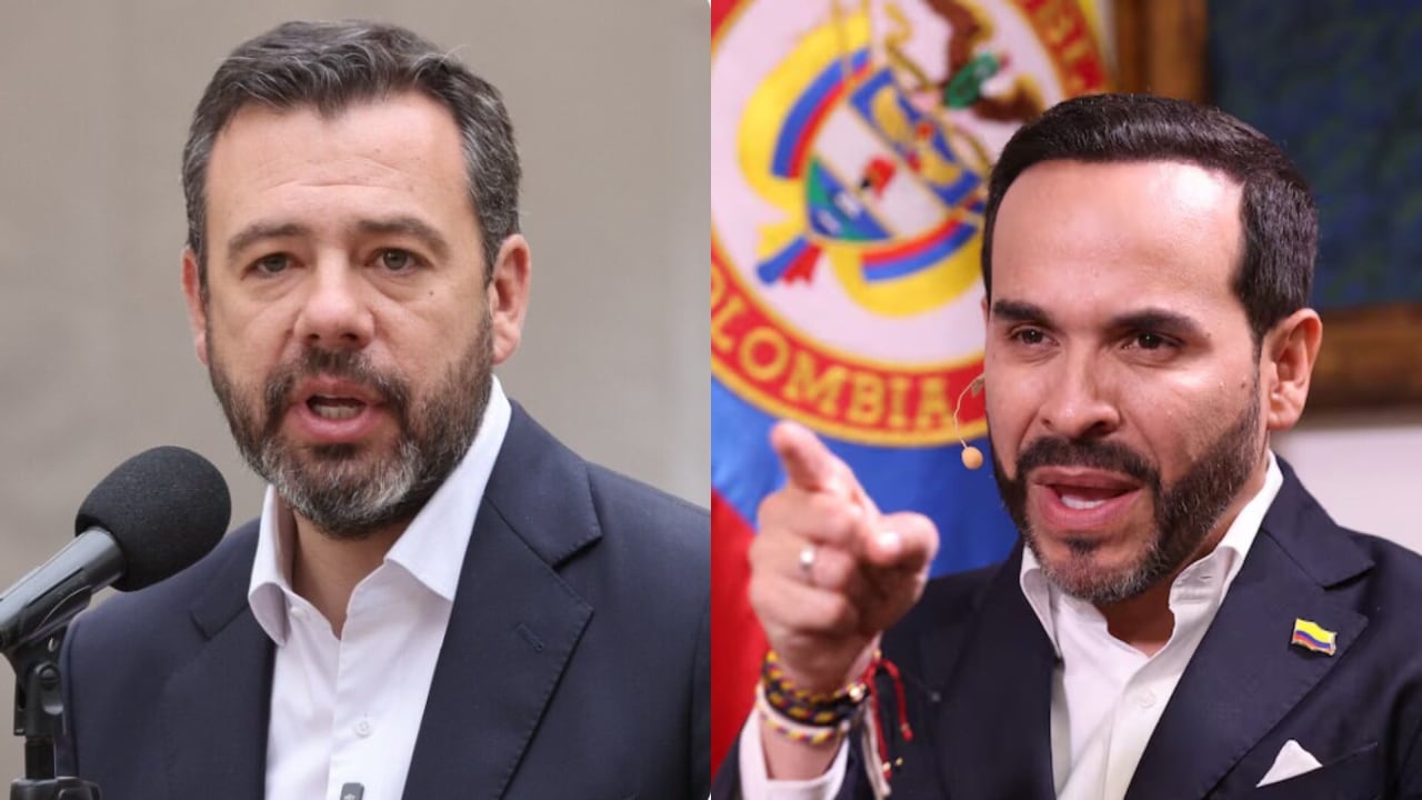 Carlos Fernando Galán y el presidente Abelardo De La Espriella.