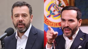 Carlos Fernando Galán y el presidente Abelardo De La Espriella.