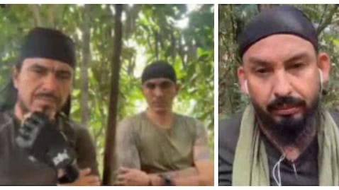 Javier Alonso Velosa García, alias Jhon Mechas, y Carlos Eduardo García Téllez, alias Andrey, y Farby Edison Parra Parra, alias Richard, cabecillas del frente 33 de las disidencias de las FARC.