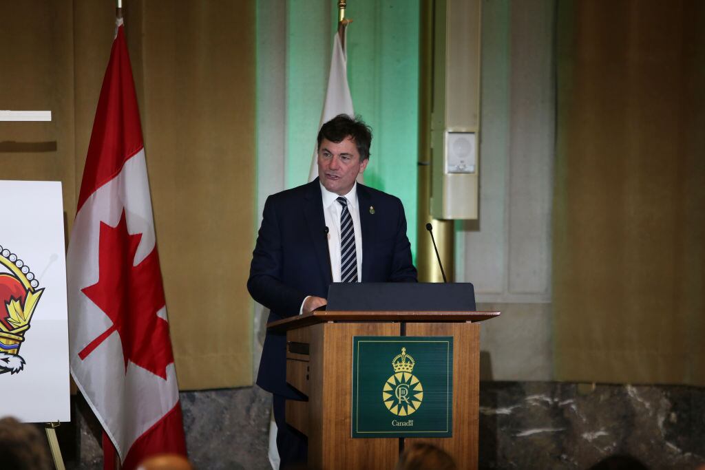 OTTAWA, ON, CAN - MAY 6 :  Dominic LeBlanc, Minister of Intergovernmental Affairs, Infrastructure and Communities speaks during the Canadian Celebration for the Coronation of King Charles III, held in the nation's capital Ottawa, Ontario on May 6, 2023. (Photo by Mert Alper Dervis/Anadolu Agency via Getty Images)