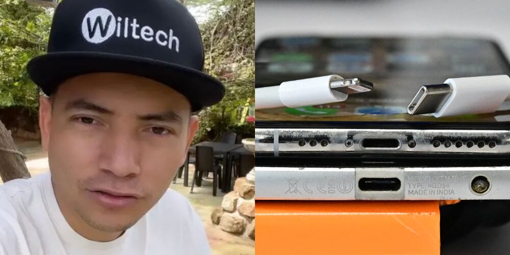 Wilmer Becerra, reparador de iPhone.