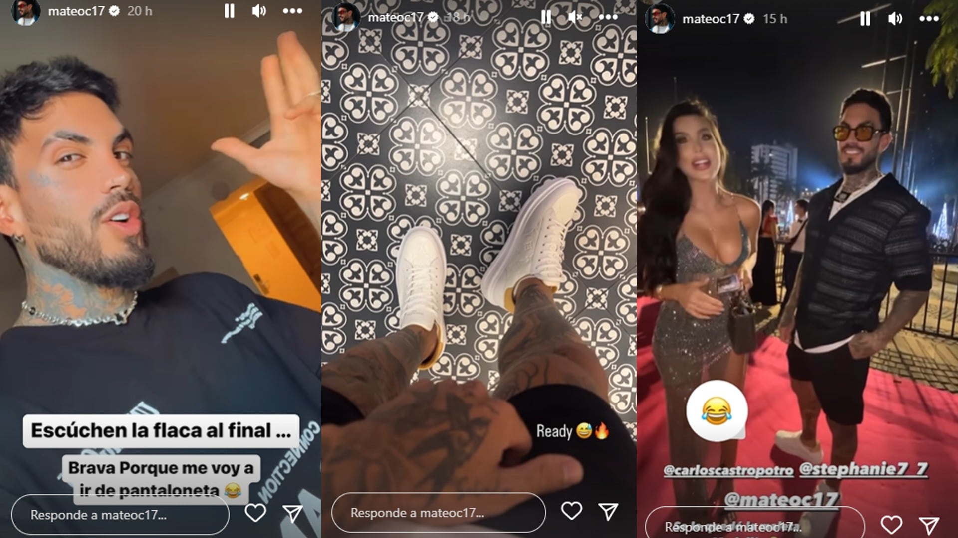 Historias de Instagram de Mateo Carvajal