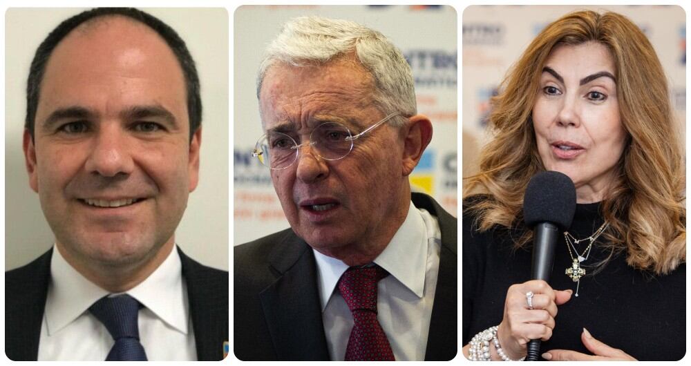 Gabriel Jaime Vallejo, Álvaro Uribe y Nubia Stella Martínez.