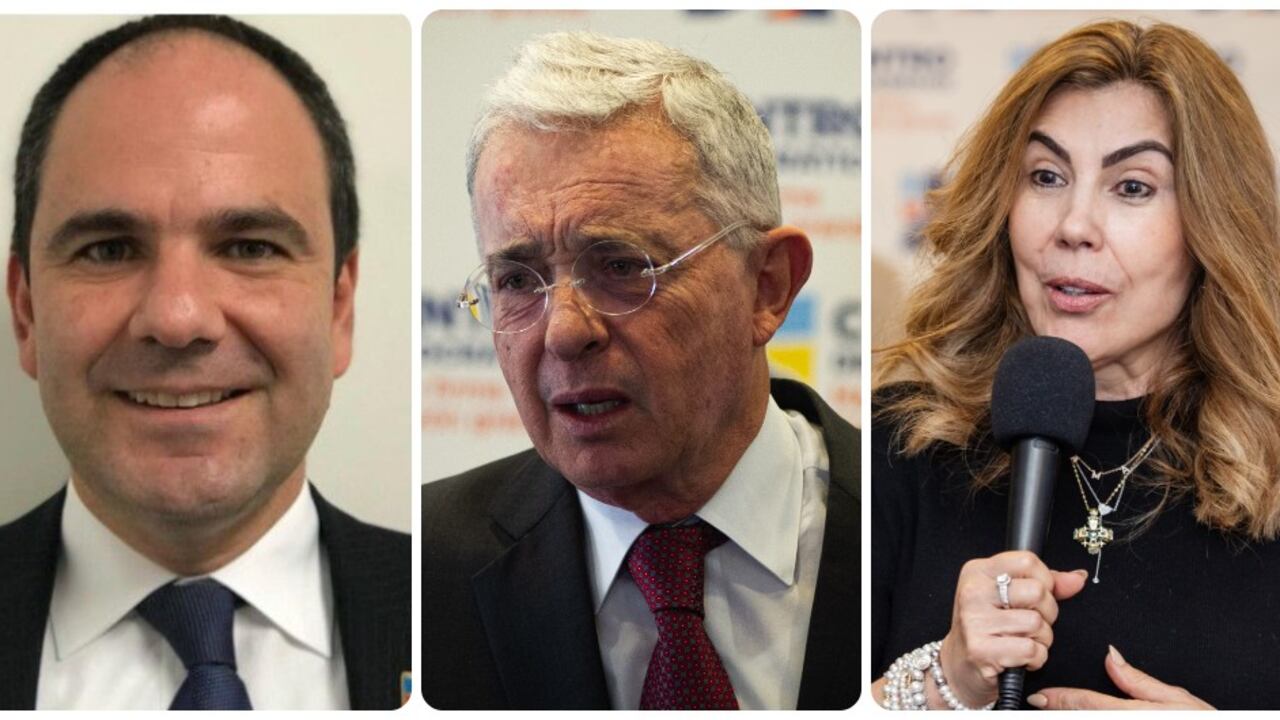 Gabriel Jaime Vallejo, Álvaro Uribe y Nubia Stella Martínez.
