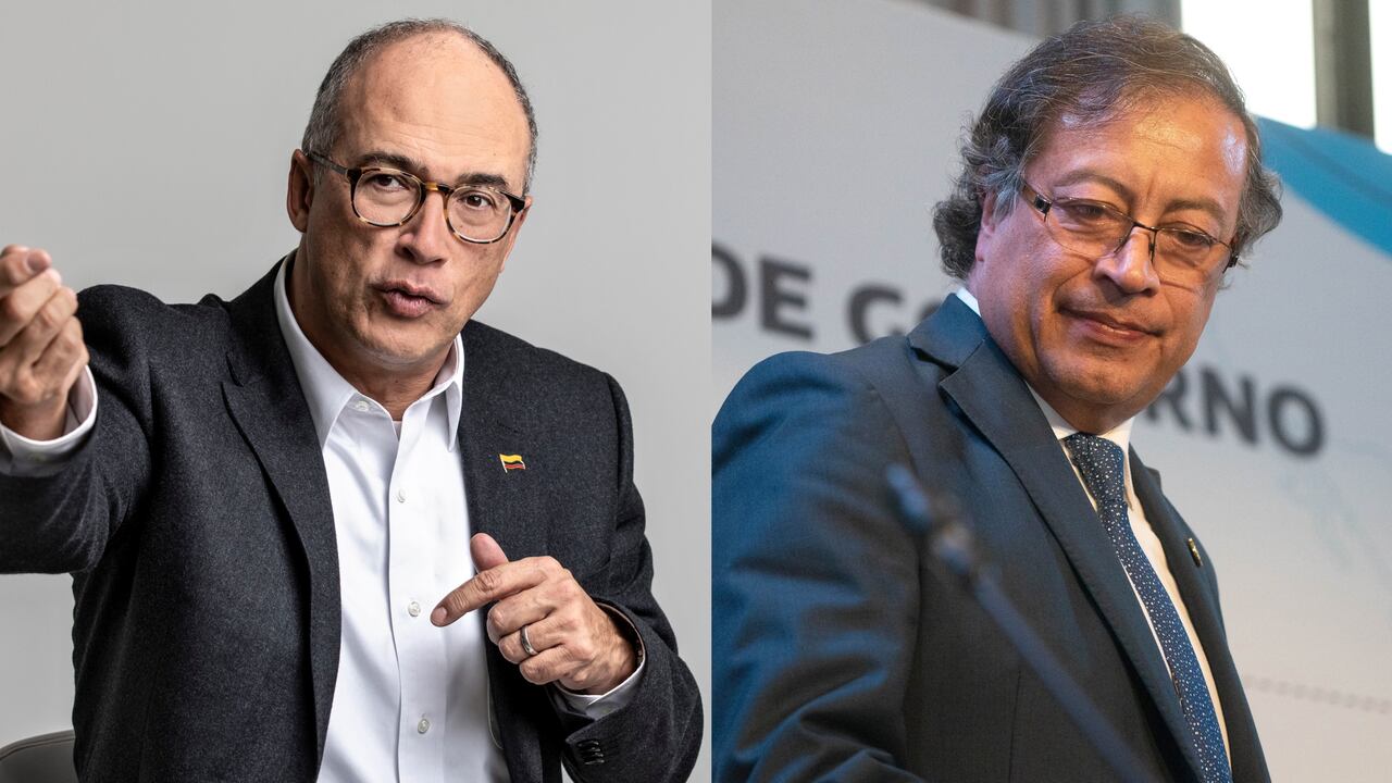 El exministro Juan Carlos Echeverry y el presidente Gustavo Petro.