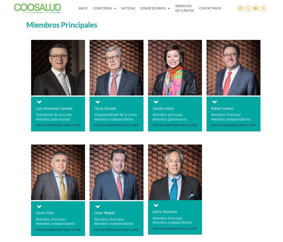 Junta directiva de Coosalud