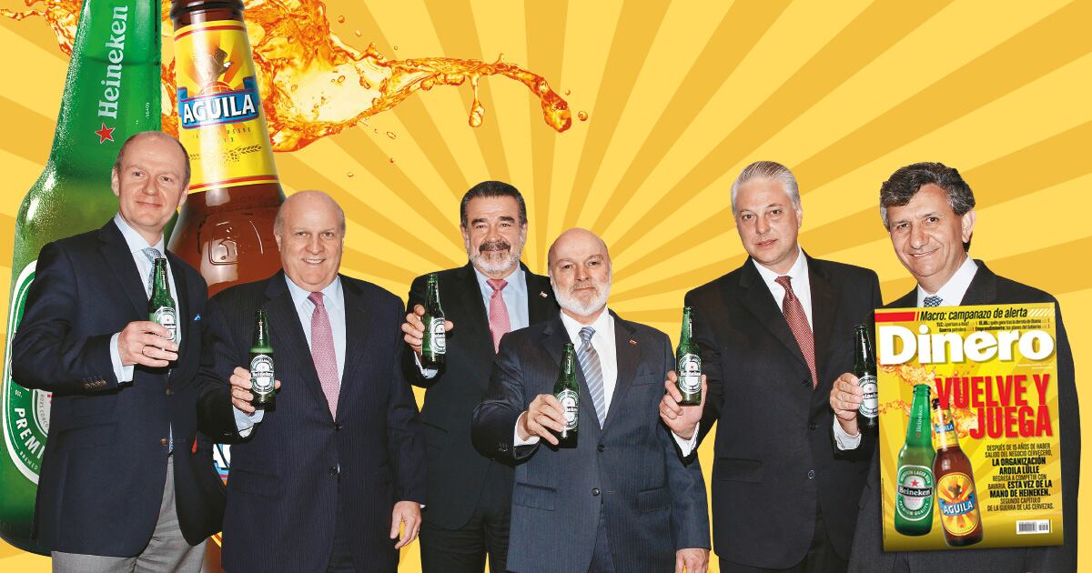 Stefan Orlowski Presidente de Heineken para las Américas - Antonio José Ardila, Vicepresidente Organización Ardila Lülle - Andrónico Luksic, Presidente de Quiñenco - Carlos Julio Ardila, Consejero Delegado Organización Ardila Lülle - Miguel Escobar, Presidente de Postobón - Patricio Jottar Gerente General CCU S.A.