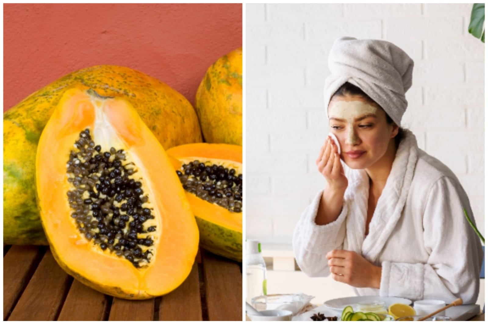 Mascarilla de hojas de papaya.