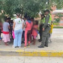 ICBF en el lugar donde acostumbran a estar los niños, pidiendo monedas o vendiendo dulces