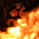 Enfrentamientos entre ciudadanos y la fuerza pública en los alrededores del Portal de las Américas
Foto Esteban Vega La-Rotta