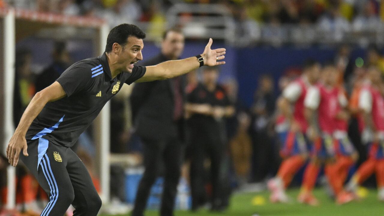 Lionel Scaloni en la final de Copa América ante Colombia.