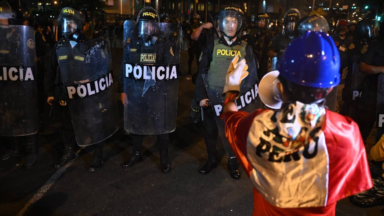 Manifestación contra el gobierno de la presidenta peruana, Dina Boluarte, en Lima el 31 de enero de 2023.