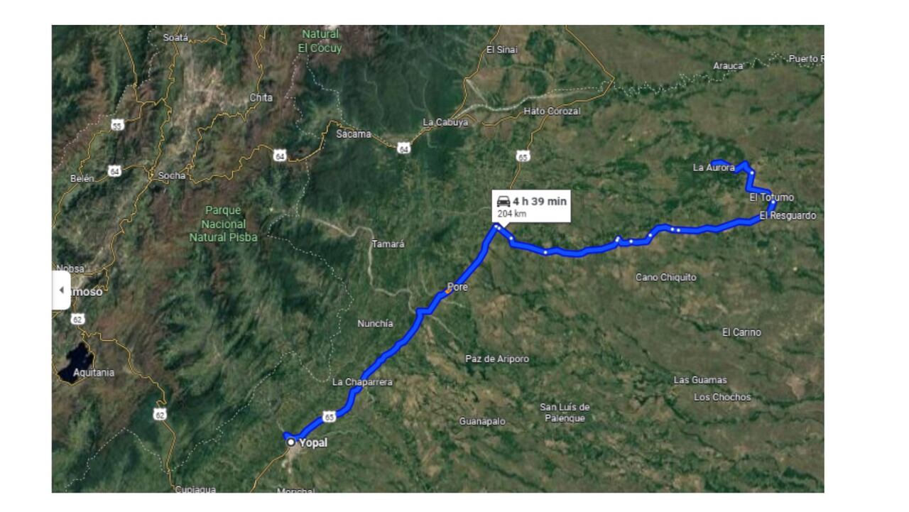 Ruta Yopal - Reserva Natural Hato la Aurora