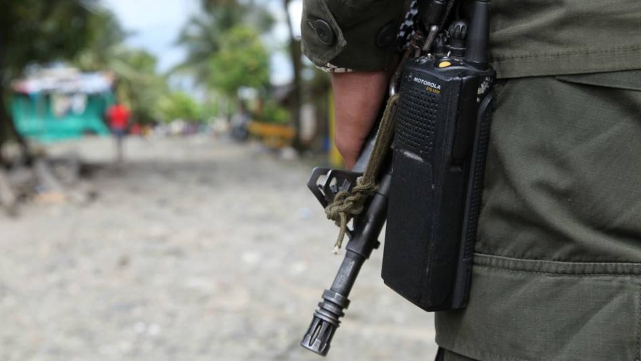 Patrullaje policial de la Zona Humanitaria en Buenaventura, Valle.