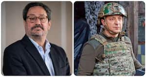 Francisco Santos y el presidente de Ucrania, Volodímir Zeleneski