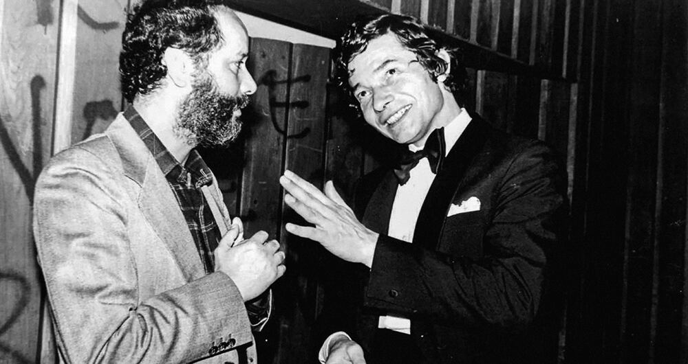 Raúl García, con el director titular de la orquesta durante los ochenta, el búlgaro Dimitar Manolov.