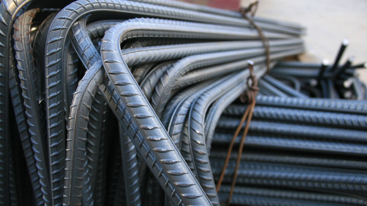 Close up of iron rods used for construction
