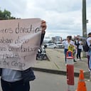 Plantón madres comunitarias ICBF Bogotá