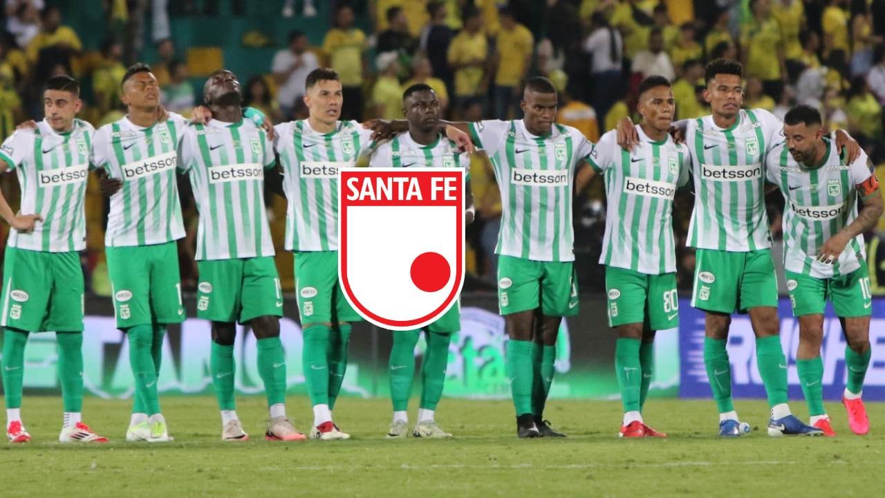 Jugadores de Atlético Nacional en una tanda de penaltis contra el Bucaramanga.