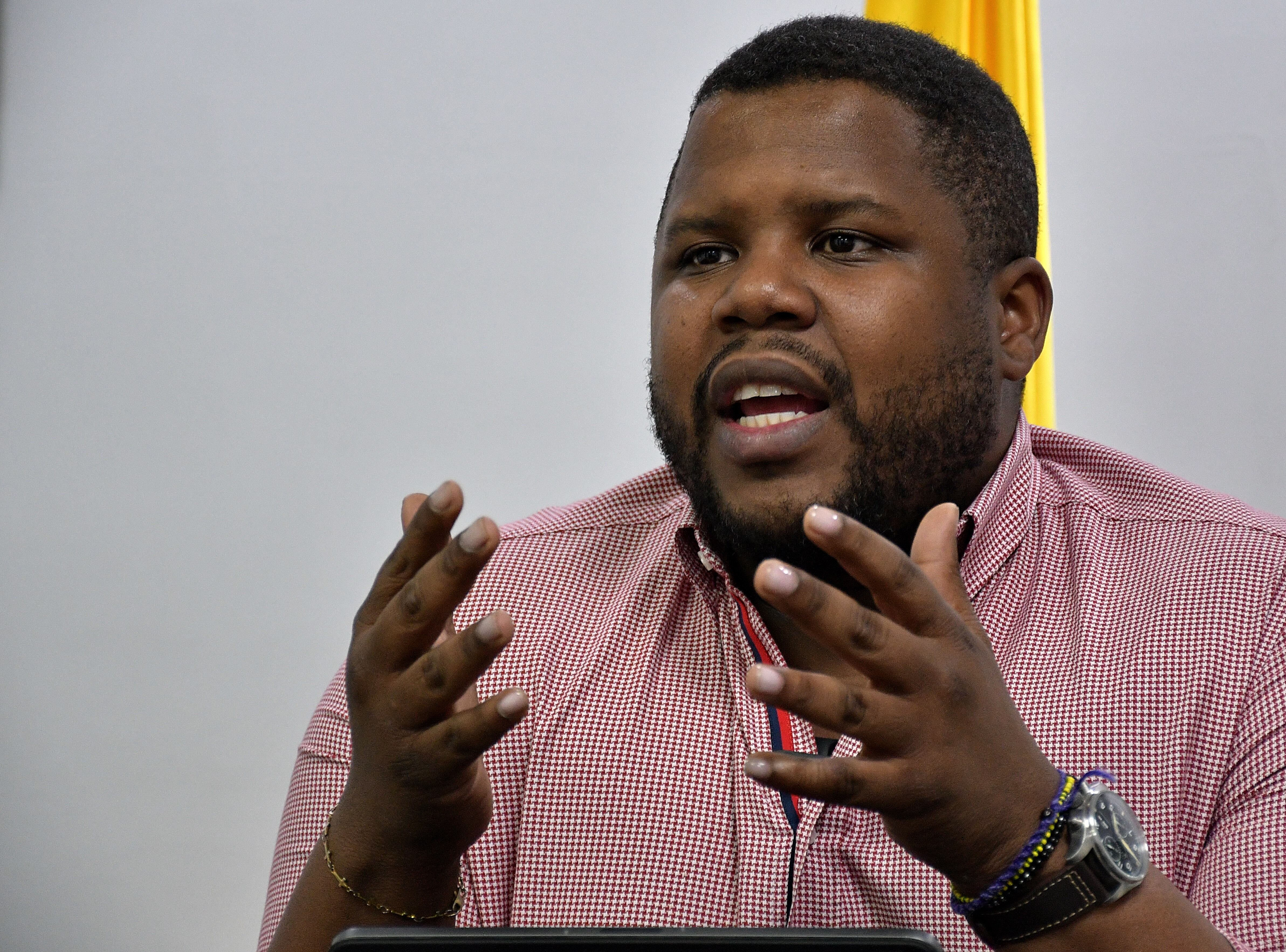 Jimmy Dranguet Rodriguez.
Secretario de Seguridad y Justicia de Cali. Fotos        Raúl  Palacios / El Pais / 12 de Julio del 2023 Cali.