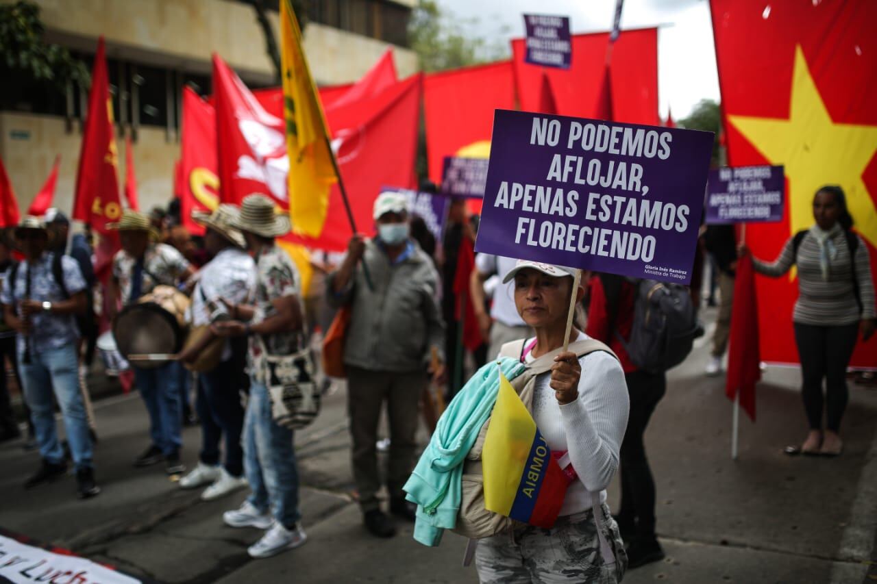 Marchas 1 de mayo día del trabajo, a favor del gobierno del Presidente Gustavo Petro