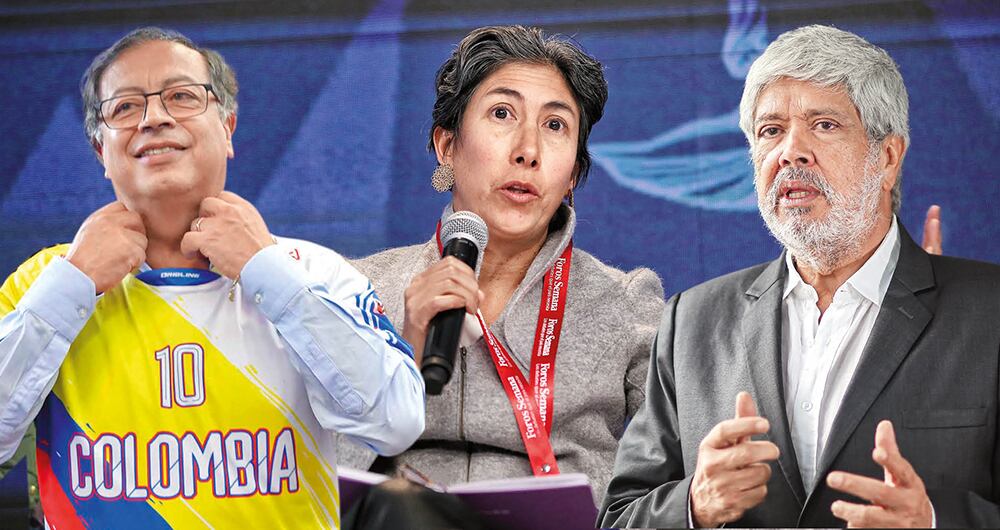 El presidente Petro, desde que fue alcalde de Bogotá, ha impulsado procesos de reindustrialización para las microunidades productivas. Marcela Eslava, decana de Economía de la Universidad de los Andes, y Germán Umaña, ministro de Comercio, Industria y Turismo.