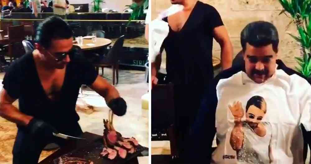 Maduro en restaurante