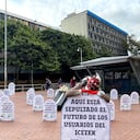 Intervención del congresista Mauricio Toro y el candidato al Senado Daniel Torre frente a la sede del Icetex