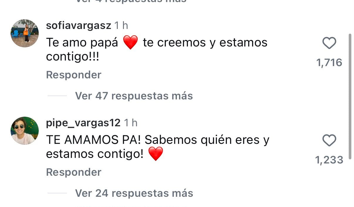 Hijos de Jorge Alfredo Vargas hablaron