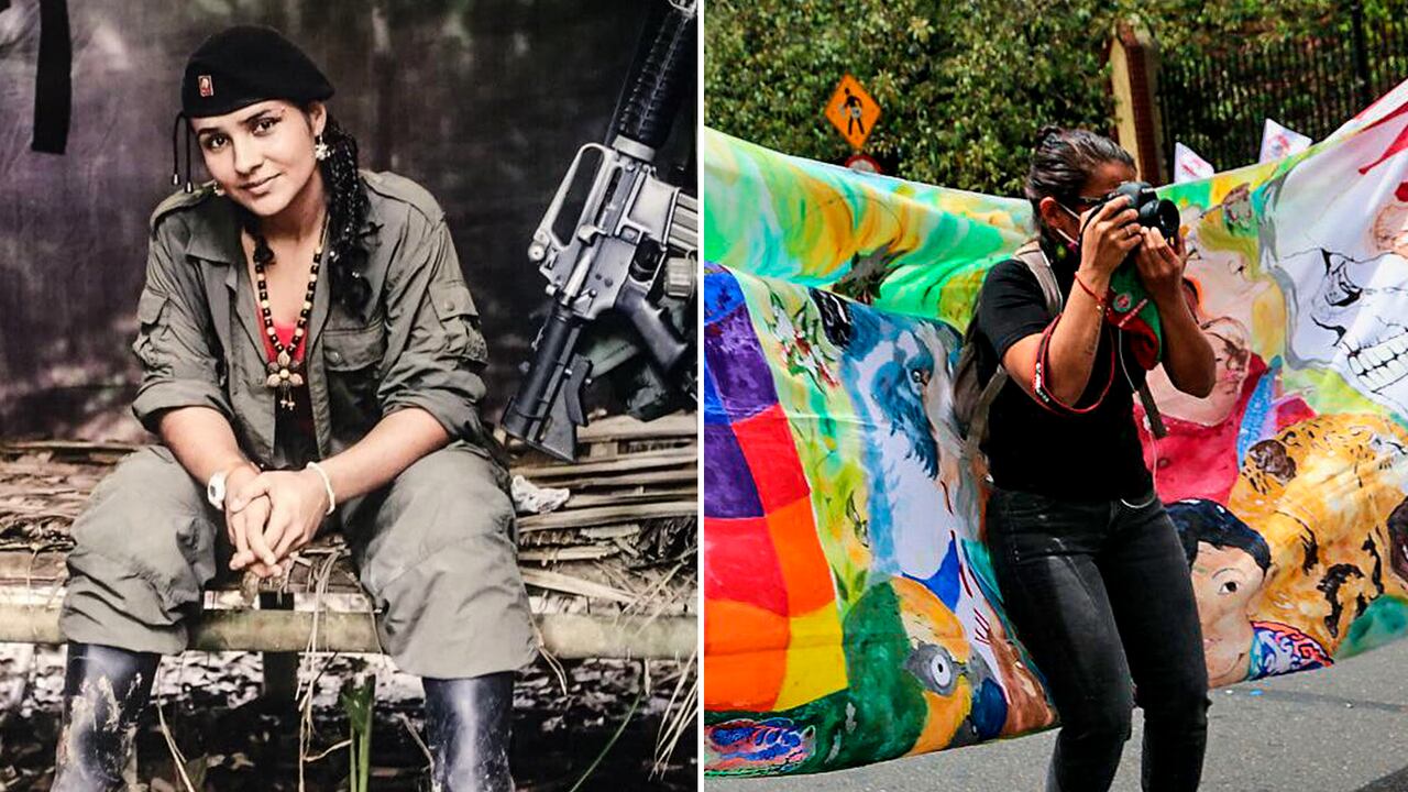 Alexa hoy cambió su fusil por una cámara con la que recorre las calles de Bogotá citando sus historias