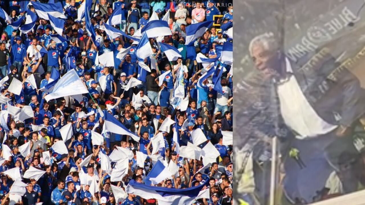 Francisco Maturana es increpado por hinchas de Millonarios en el estadio Nemesio Camacho el Campín.