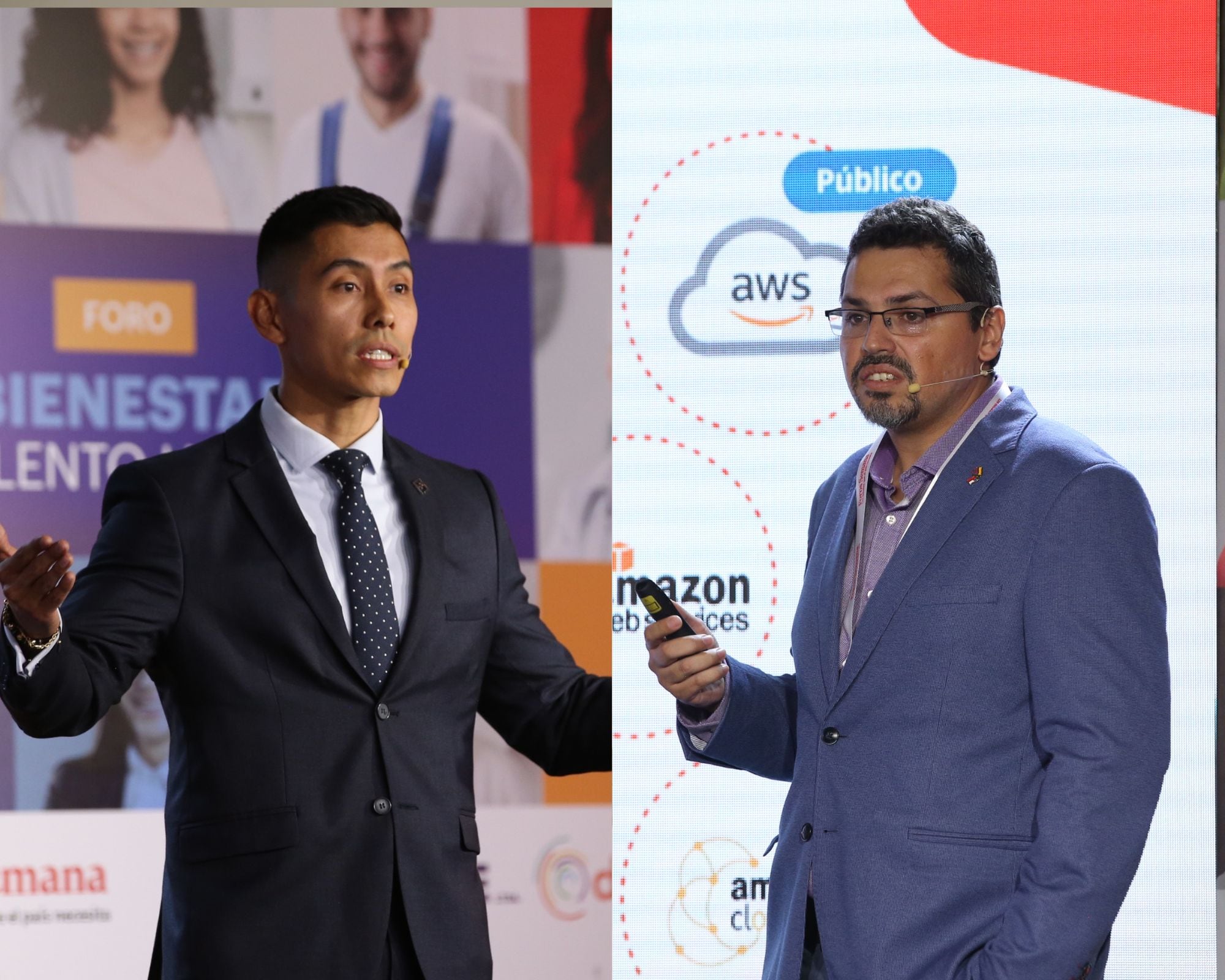 Miguel Zarabanda, gerente de asuntos corporativos de Cosinte y Rigoberto Caballero, country manager de  Defontana.