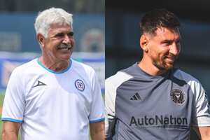 Ricardo Ferretti y Lionel Messi.