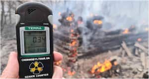 La zona de Chernóbil donde se registró un incendio forestal