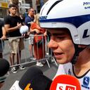 Harold Tejada tras la etapa 10 de la Vuelta a España 2022.