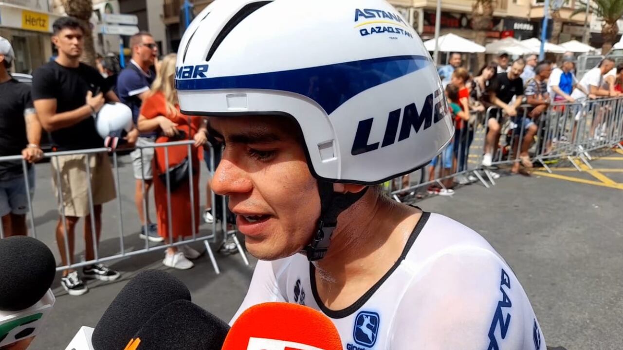 Harold Tejada tras la etapa 10 de la Vuelta a España 2022.